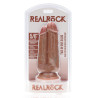 Real Rock Double Gode Two In One 15.5 x 6.5cm Marron